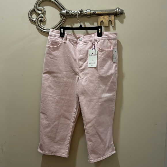 Gloria Vanderbilt Pants - New Plus Size GLORIA VANDERBILT Amanda Pink Capri Jeans Sz 14
